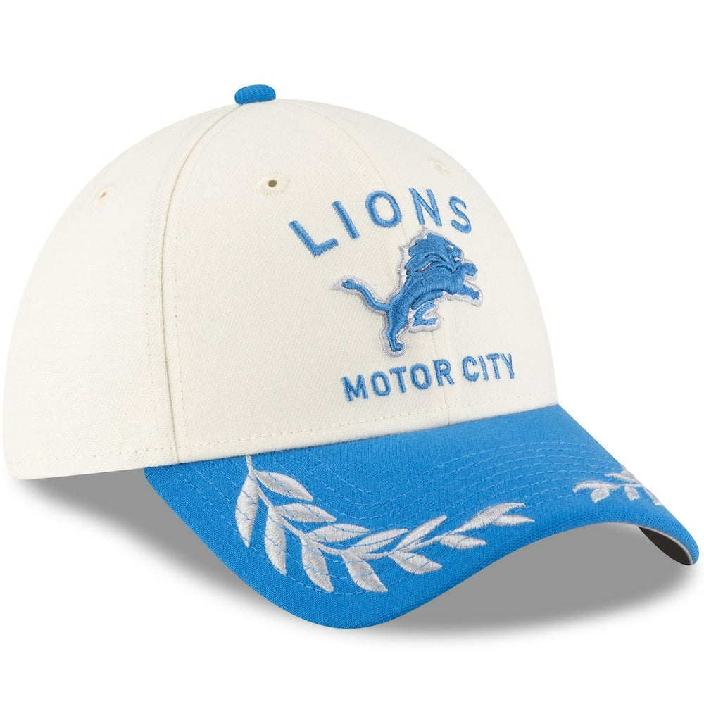 Detroit Lions New Era 2025 NFL Draft 39THIRTY Flex Hat - Cream/Blue outlet