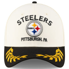Pittsburgh Steelers New Era 2025 NFL Draft 39THIRTY Flex Hat - Cream/Black outlet