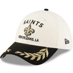 New Orleans Saints New Era 2025 NFL Draft 39THIRTY Flex Hat - Cream/Black sale