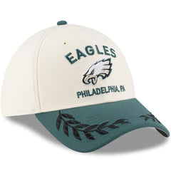Philadelphia Eagles New Era 2025 NFL Draft 39THIRTY Flex Hat - Cream/Midnight Green outlet