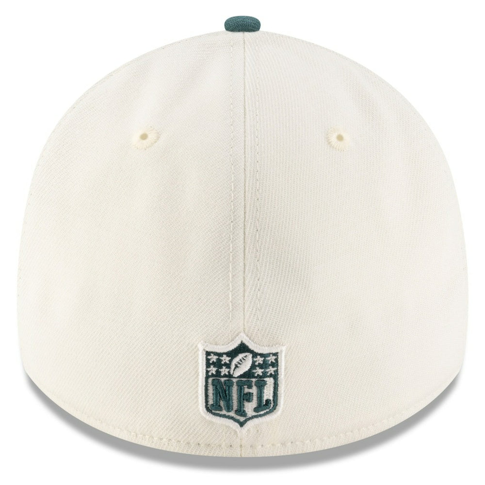 Philadelphia Eagles New Era 2025 NFL Draft 39THIRTY Flex Hat - Cream/Midnight Green outlet