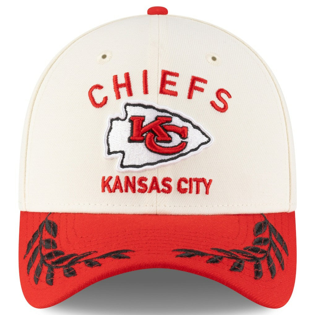 Kansas City Chiefs New Era 2025 NFL Draft 39THIRTY Flex Hat - Cream/Red for sale