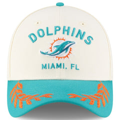 Miami Dolphins New Era 2025 NFL Draft 39THIRTY Flex Hat - Cream/Aqua outlet