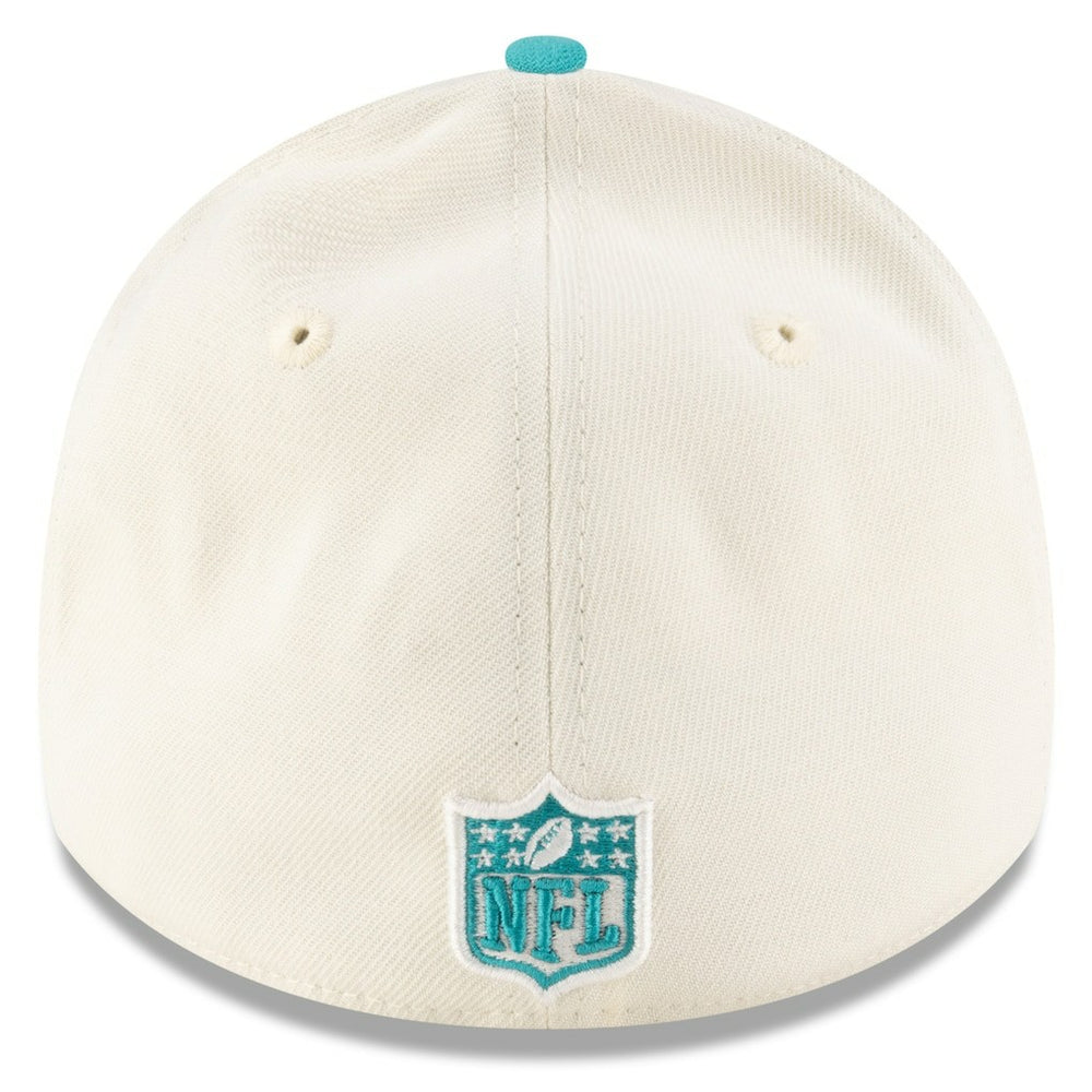 Miami Dolphins New Era 2025 NFL Draft 39THIRTY Flex Hat - Cream/Aqua outlet