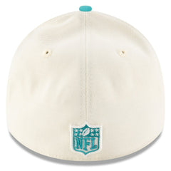 Miami Dolphins New Era 2025 NFL Draft 39THIRTY Flex Hat - Cream/Aqua outlet