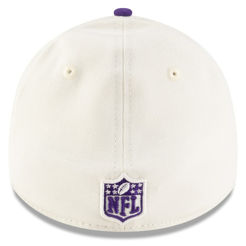 Minnesota Vikings New Era 2025 NFL Draft 39THIRTY Flex Hat - Cream/Purple for sale