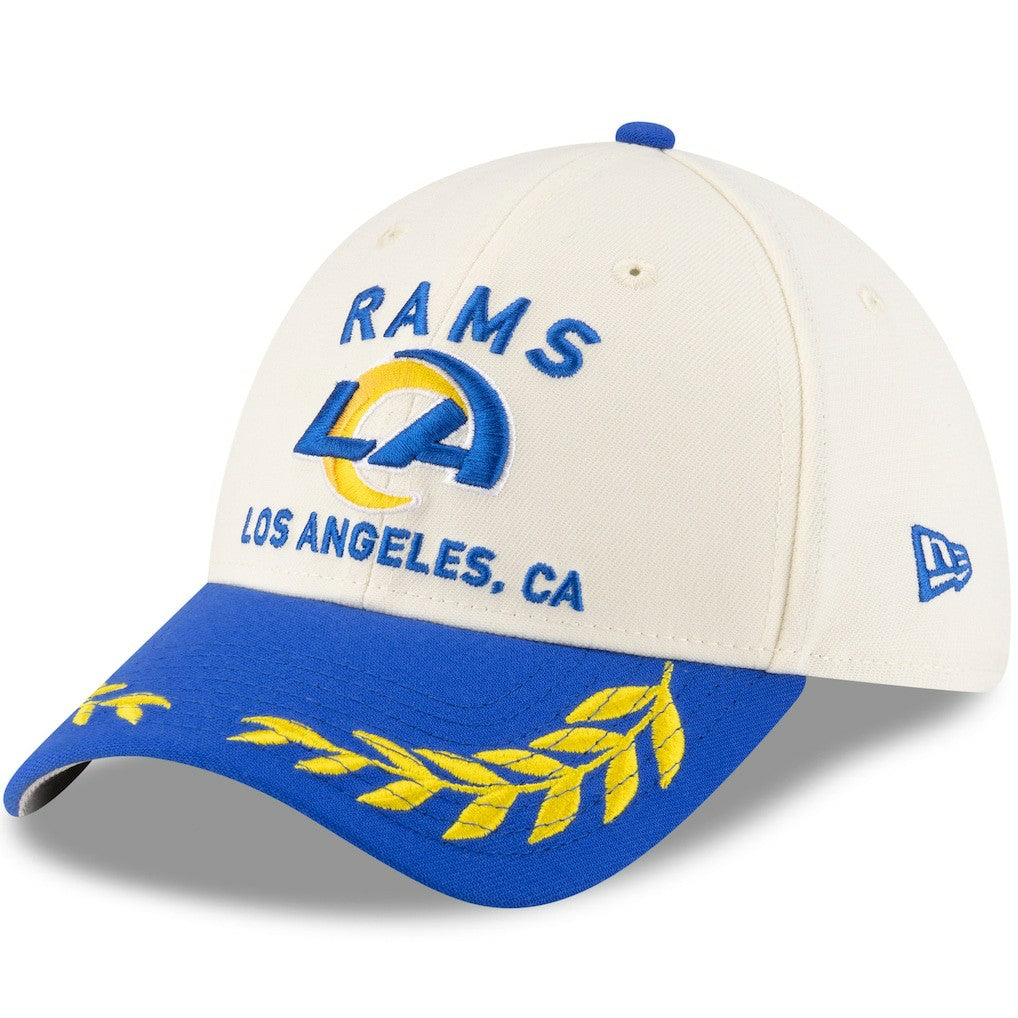 Los Angeles Rams New Era 2025 NFL Draft 39THIRTY Flex Hat - Cream/Royal for sale