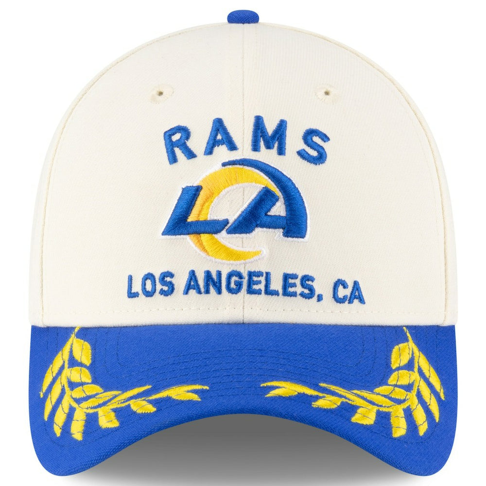 Los Angeles Rams New Era 2025 NFL Draft 39THIRTY Flex Hat - Cream/Royal for sale