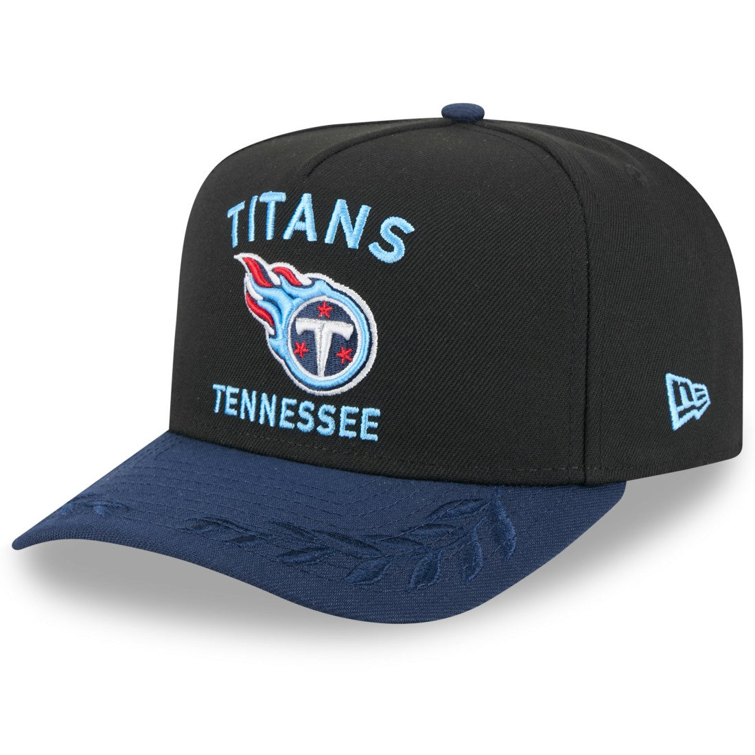 Tennessee Titans New Era Youth 2025 NFL Draft A-Frame 9FIFTY Snapback Hat - Black/Navy cheap