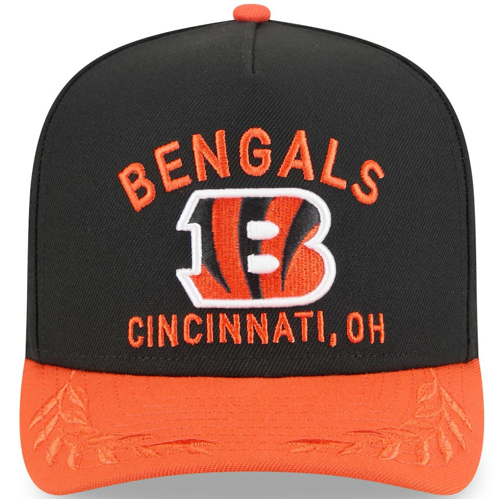 Cincinnati Bengals New Era Youth 2025 NFL Draft A-Frame 9FIFTY Snapback Hat - Black/Orange outlet