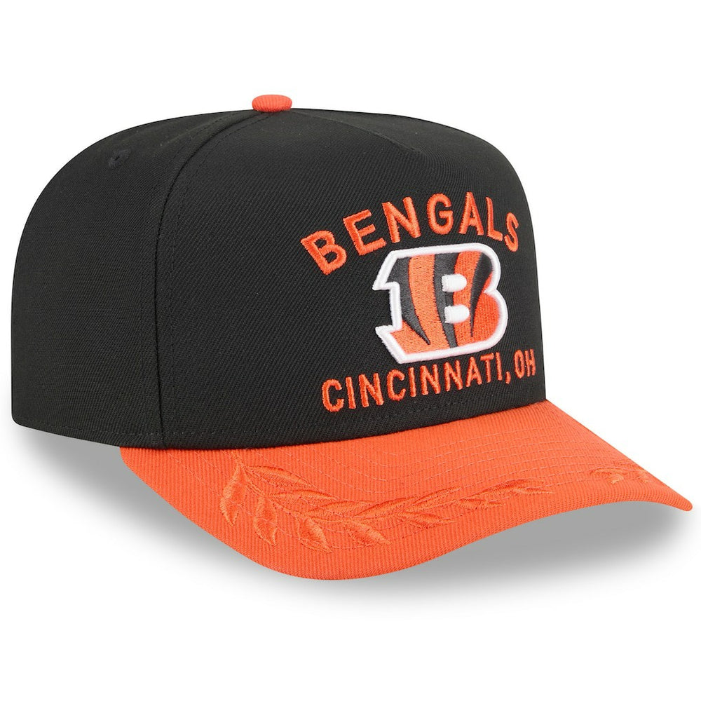 Cincinnati Bengals New Era Youth 2025 NFL Draft A-Frame 9FIFTY Snapback Hat - Black/Orange outlet