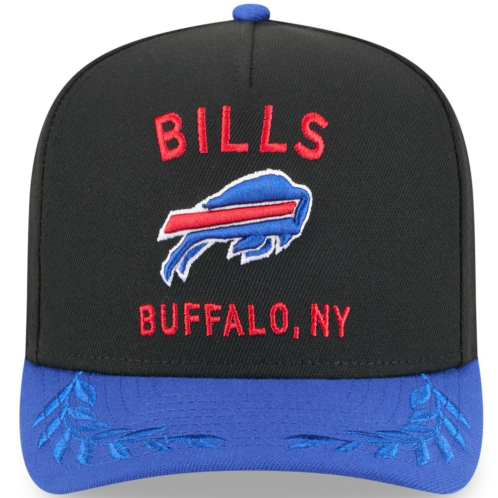 Buffalo Bills New Era Youth 2025 NFL Draft A-Frame 9FIFTY Snapback Hat - Black/Royal cheap