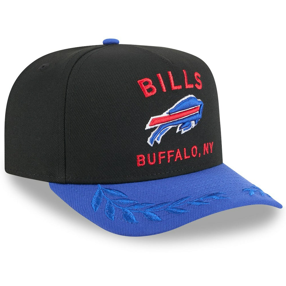 Buffalo Bills New Era Youth 2025 NFL Draft A-Frame 9FIFTY Snapback Hat - Black/Royal cheap