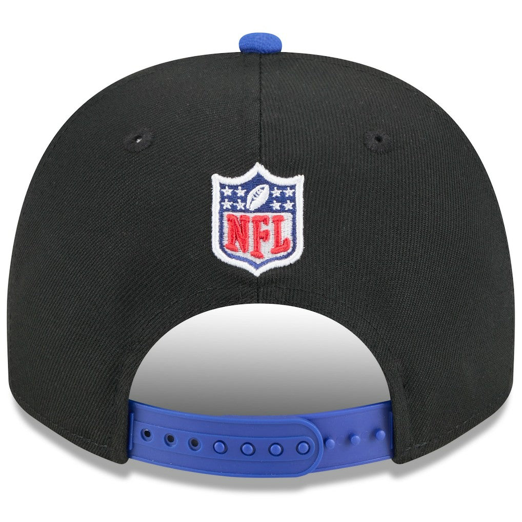 Buffalo Bills New Era Youth 2025 NFL Draft A-Frame 9FIFTY Snapback Hat - Black/Royal cheap