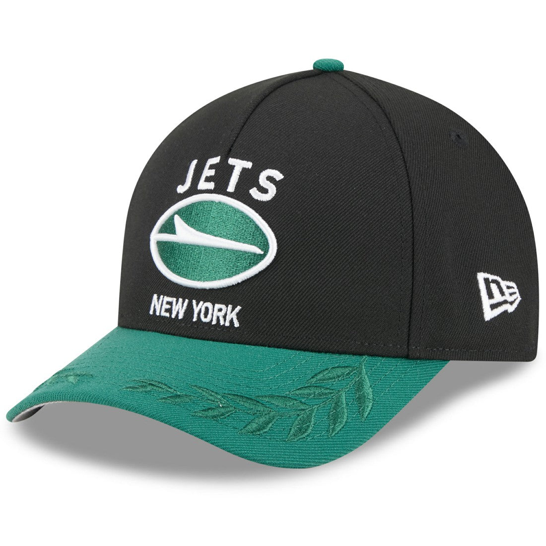 New York Jets New Era Youth 2025 NFL Draft 9FORTY A-Frame M-Crown Adjustable Hat - Black/Green on sale
