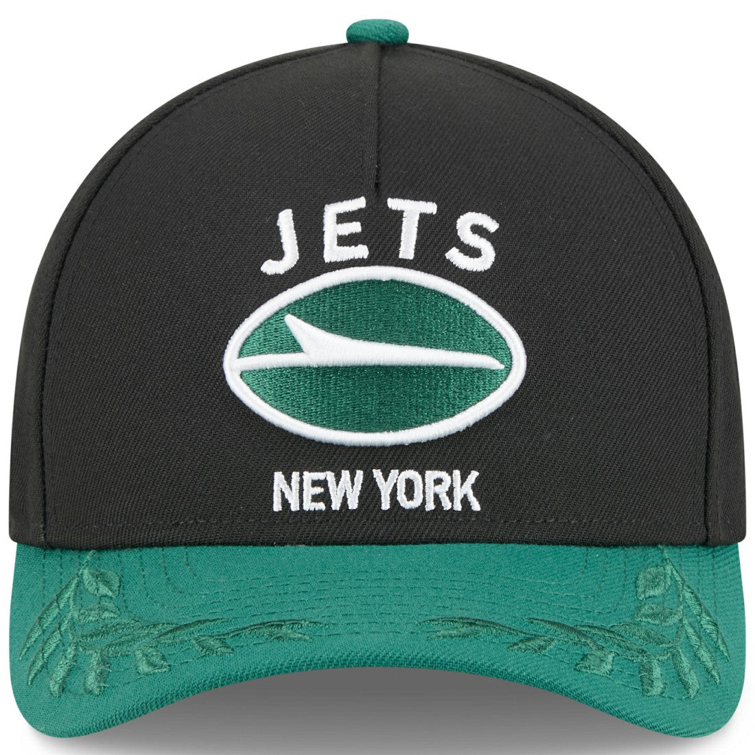 New York Jets New Era Youth 2025 NFL Draft 9FORTY A-Frame M-Crown Adjustable Hat - Black/Green on sale
