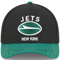 New York Jets New Era Youth 2025 NFL Draft 9FORTY A-Frame M-Crown Adjustable Hat - Black/Green on sale