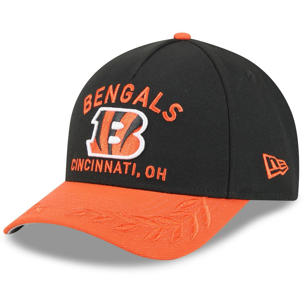 Cincinnati Bengals New Era Youth 2025 NFL Draft 9FORTY A-Frame M-Crown Adjustable Hat - Black/Orange discount