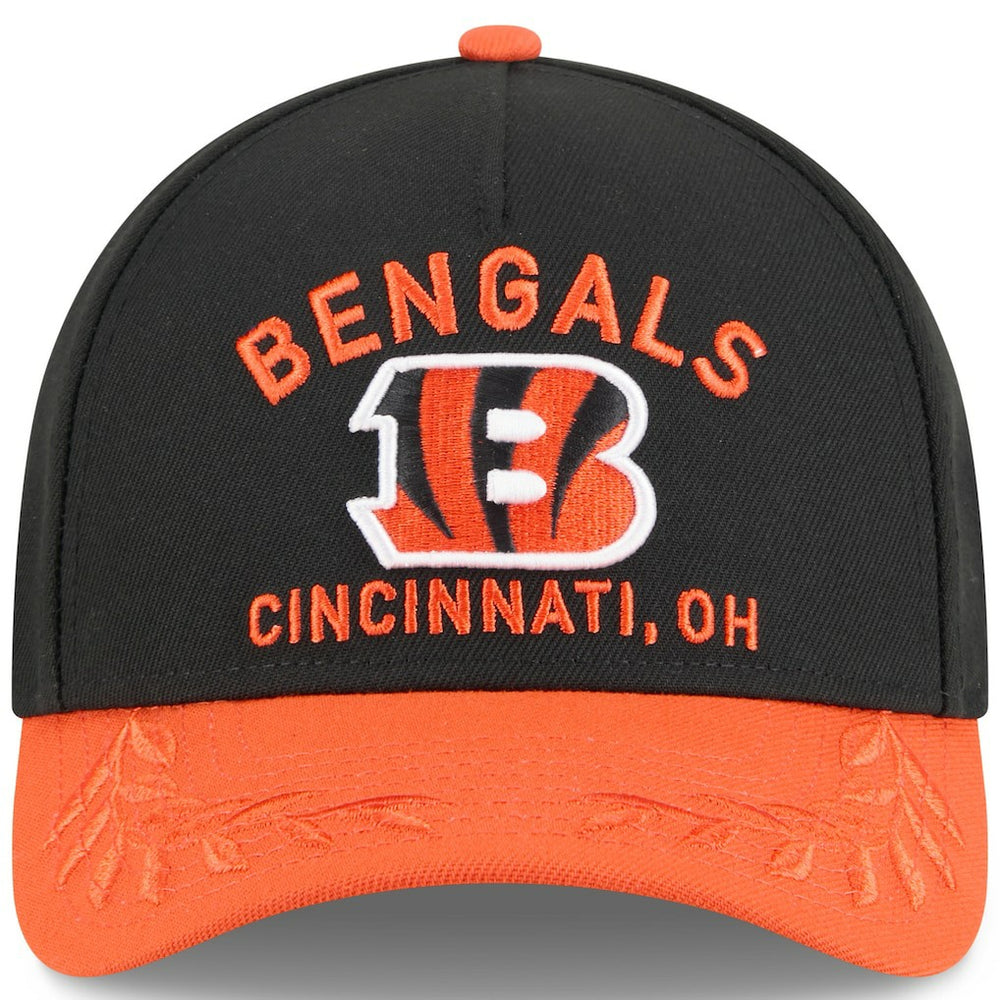 Cincinnati Bengals New Era Youth 2025 NFL Draft 9FORTY A-Frame M-Crown Adjustable Hat - Black/Orange discount