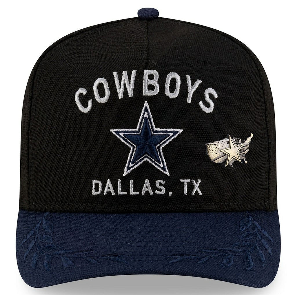 Dallas Cowboys New Era 2025 NFL Draft On Stage A-Frame 59FIFTY Fitted Hat - Black/Navy on sale