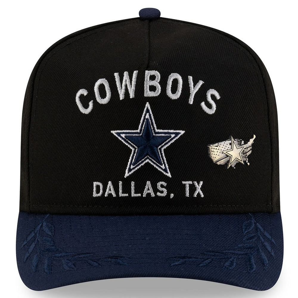 Dallas Cowboys New Era 2025 NFL Draft On Stage A-Frame 59FIFTY Fitted Hat - Black/Navy on sale
