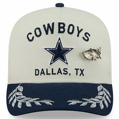 Dallas Cowboys New Era 2025 NFL Draft A-Frame 59FIFTY Fitted Hat - Cream/Navy on sale