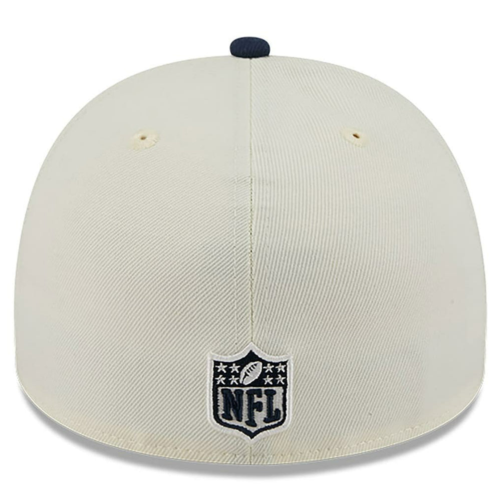 Dallas Cowboys New Era 2025 NFL Draft A-Frame 59FIFTY Fitted Hat - Cream/Navy on sale