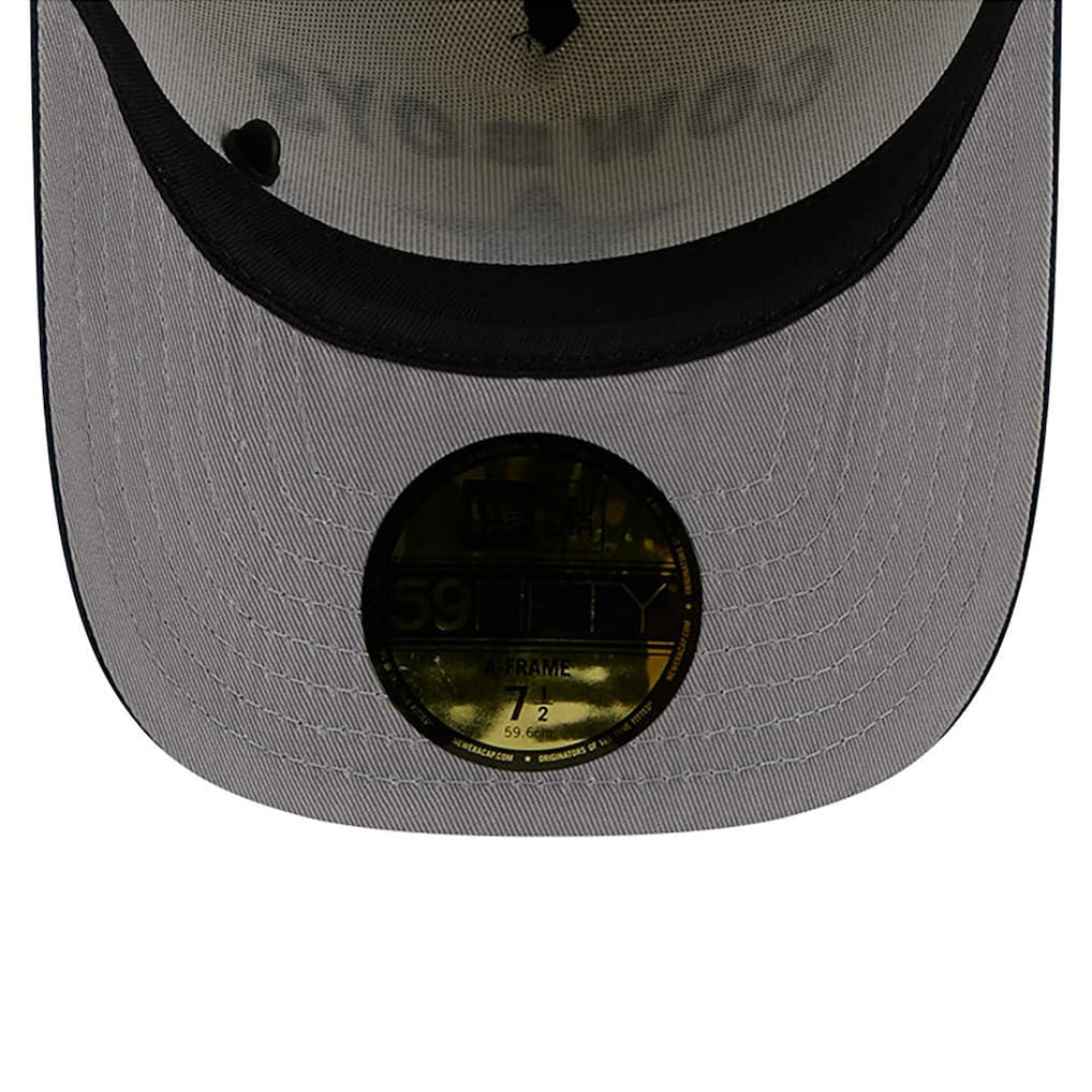 Dallas Cowboys New Era 2025 NFL Draft A-Frame 59FIFTY Fitted Hat - Cream/Navy on sale