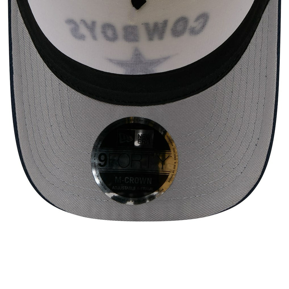 Dallas Cowboys New Era 2025 NFL Draft 9FORTY A-Frame M-Crown Adjustable Hat - Cream/Navy online