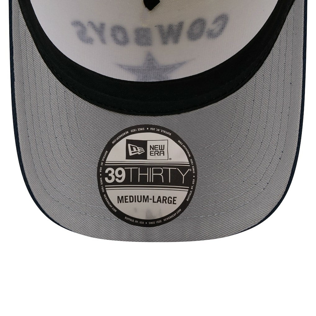 Dallas Cowboys New Era 2025 NFL Draft 39THIRTY Flex Hat - Cream/Navy on sale