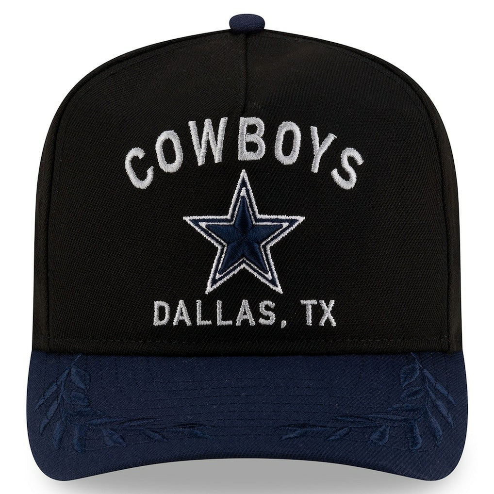 Dallas Cowboys New Era Youth 2025 NFL Draft A-Frame 9FIFTY Snapback Hat - Black/Navy outlet