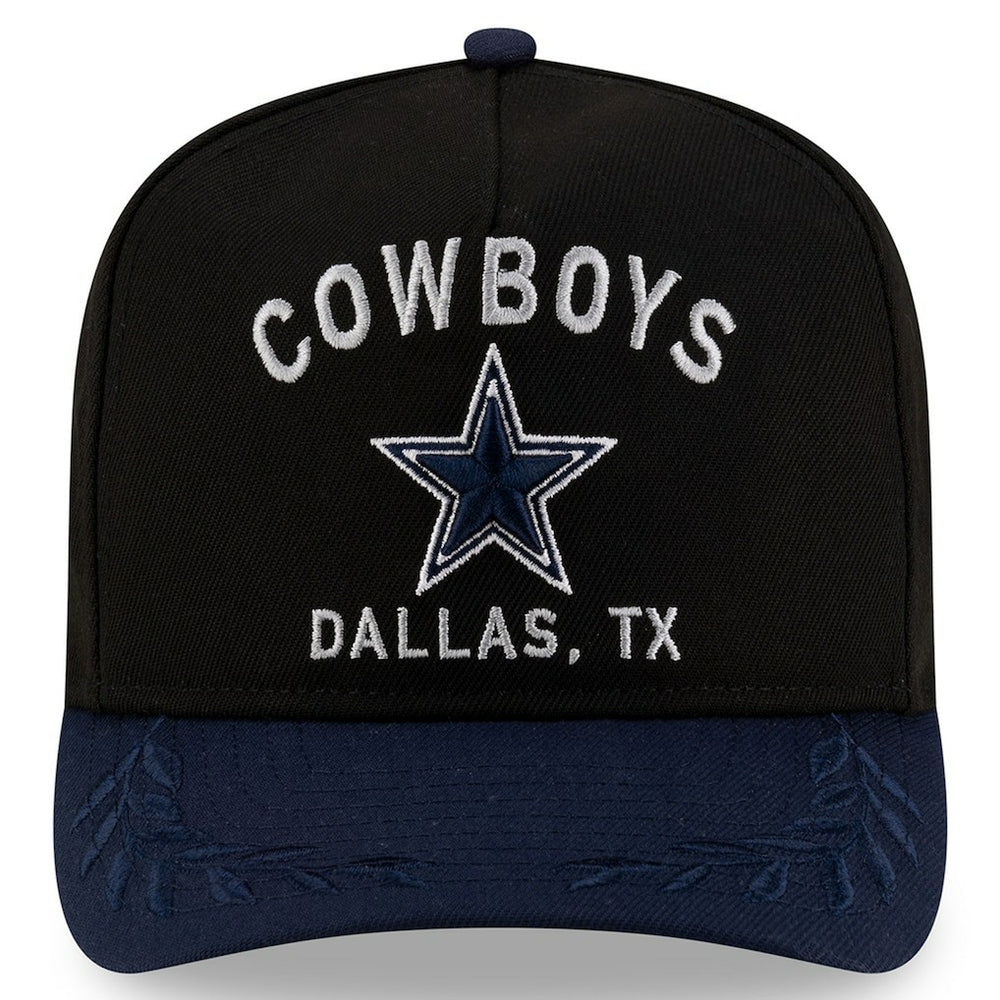 Dallas Cowboys New Era Youth 2025 NFL Draft A-Frame 9FIFTY Snapback Hat - Black/Navy outlet
