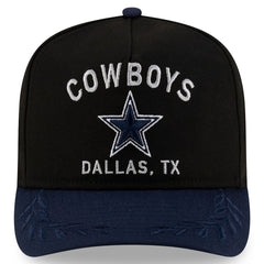 Dallas Cowboys New Era Youth 2025 NFL Draft A-Frame 9FIFTY Snapback Hat - Black/Navy outlet
