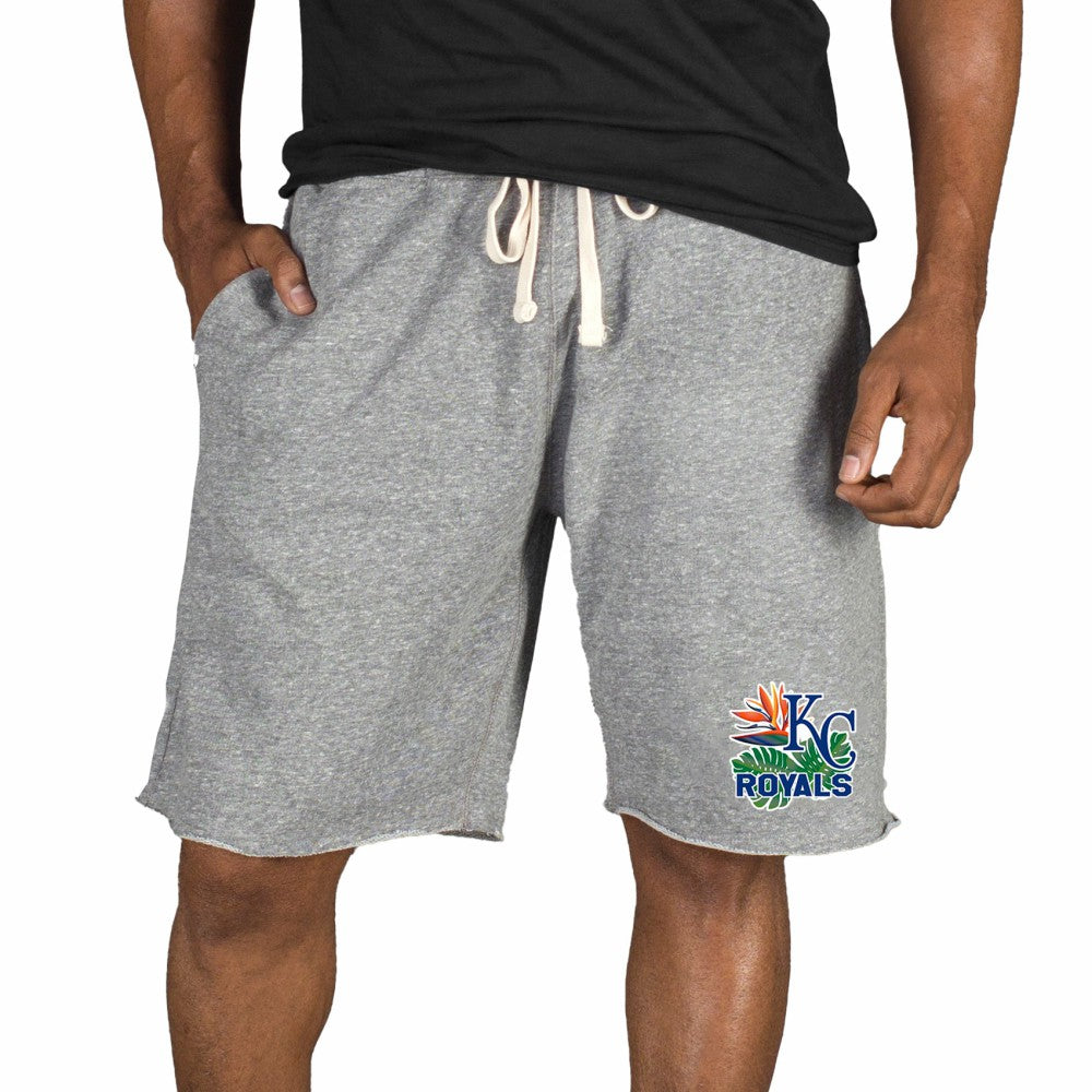 Kansas City Royals Concepts Sport Mainstream Tri-Blend Shorts Gray