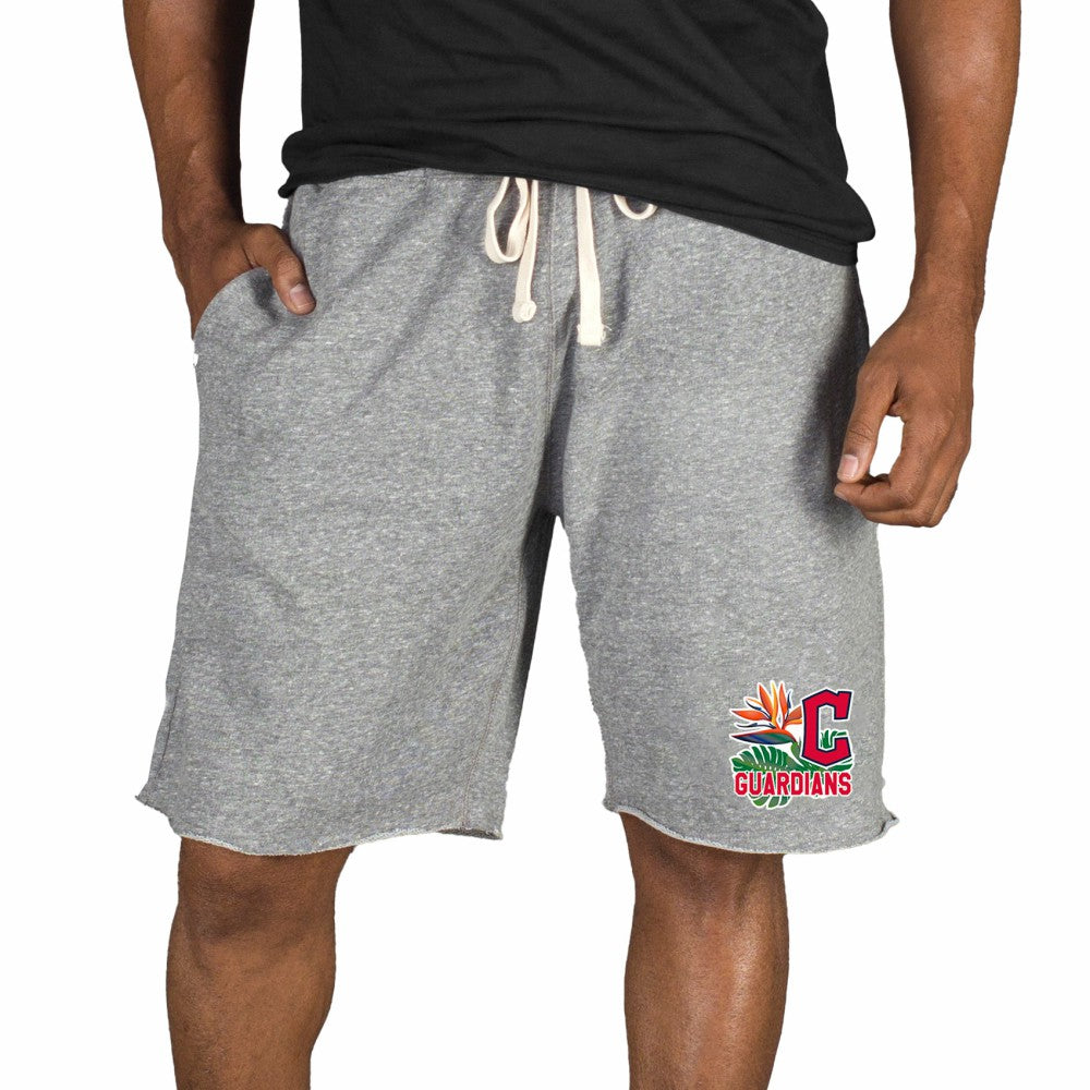 Cleveland Guardians Concepts Sport Mainstream Tri-Blend Shorts Gray