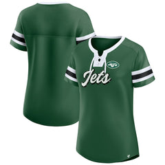 New York Jets Women's Original State Lace-Up T-Shirt - Green cheap