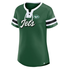 New York Jets Women's Original State Lace-Up T-Shirt - Green cheap