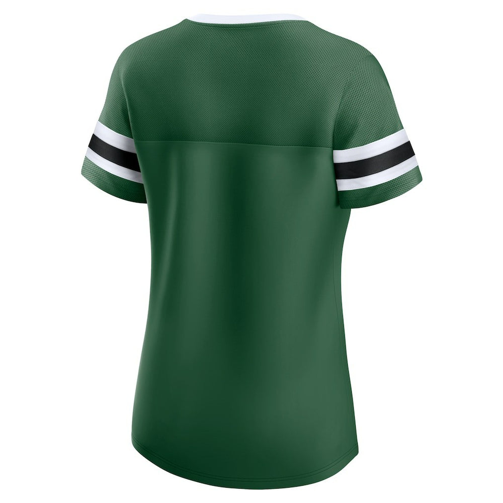 New York Jets Women's Original State Lace-Up T-Shirt - Green cheap