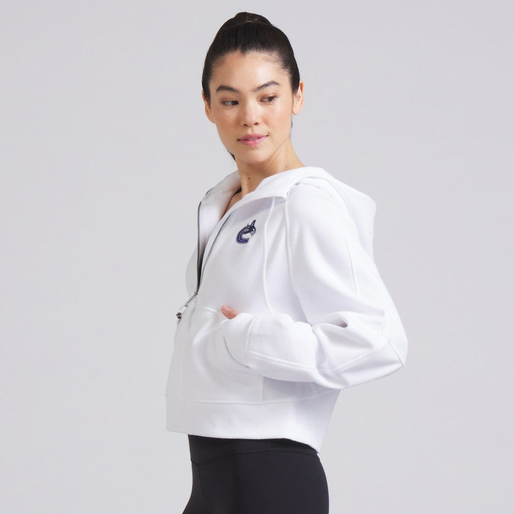 Vancouver Canucks lululemon Women's Scuba Oversized Half-Zip Hoodie - White Hoodies
