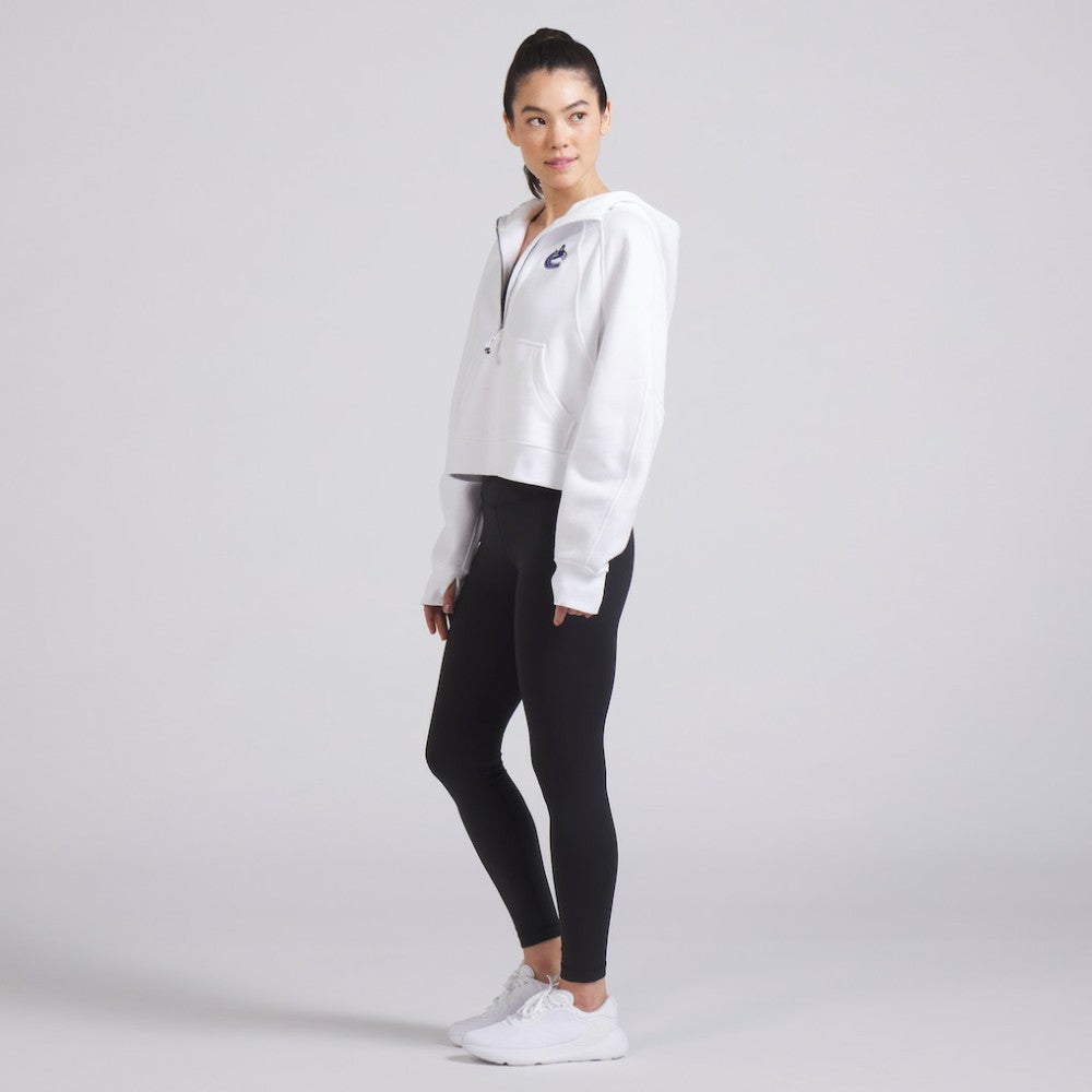 Vancouver Canucks lululemon Women's Scuba Oversized Half-Zip Hoodie - White Hoodies