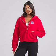 New York Rangers lululemon Women's Scuba Oversized Half-Zip Hoodie - True Red Hoodies