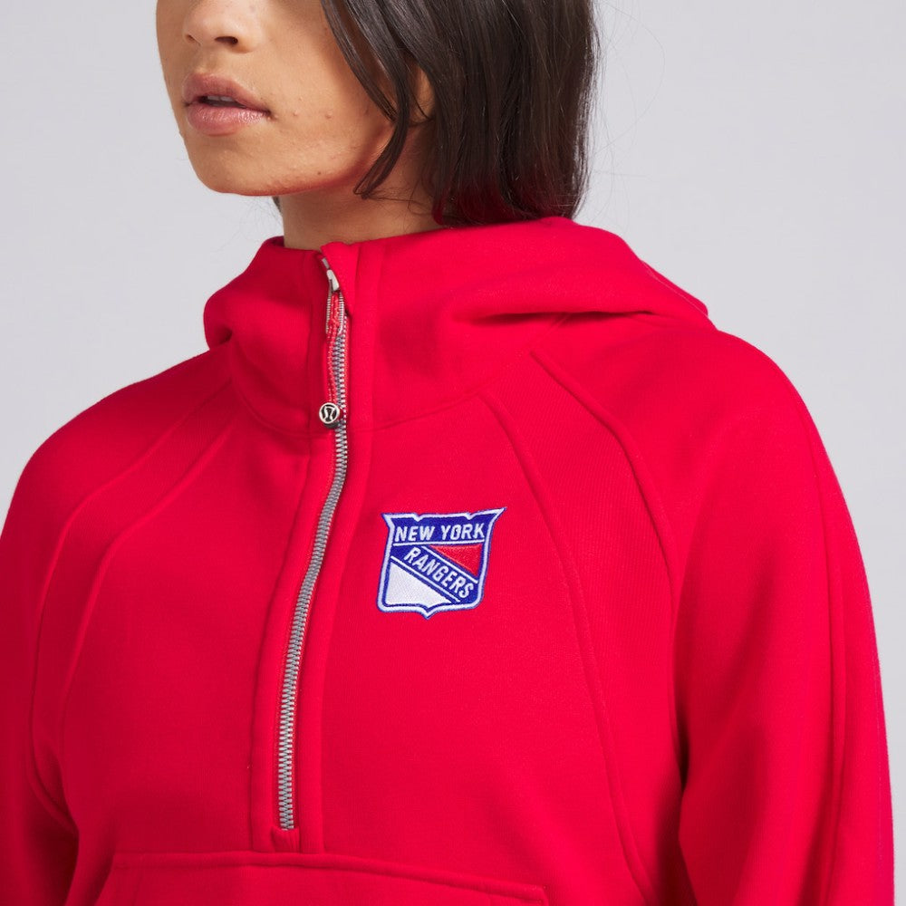 New York Rangers lululemon Women's Scuba Oversized Half-Zip Hoodie - True Red Hoodies