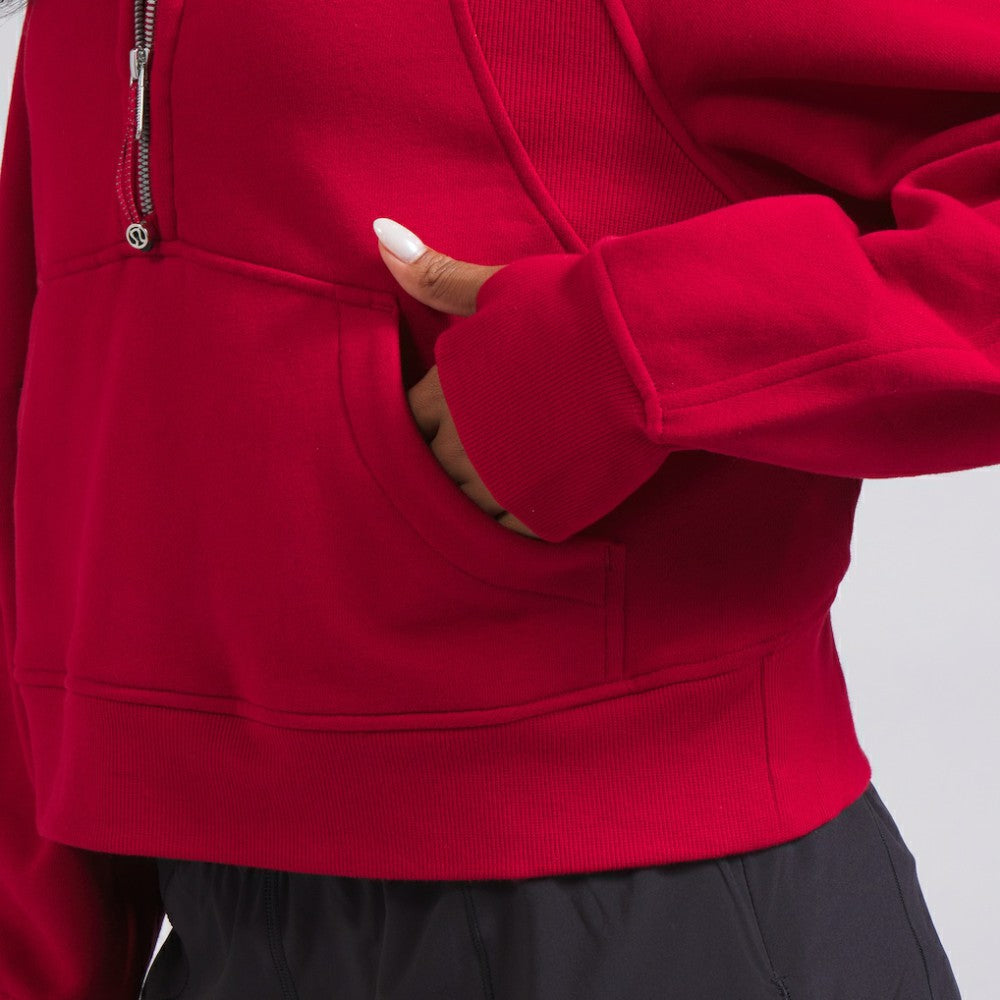 Montreal Canadiens lululemon Women's Scuba Oversized Half-Zip Hoodie - True Red Hoodies