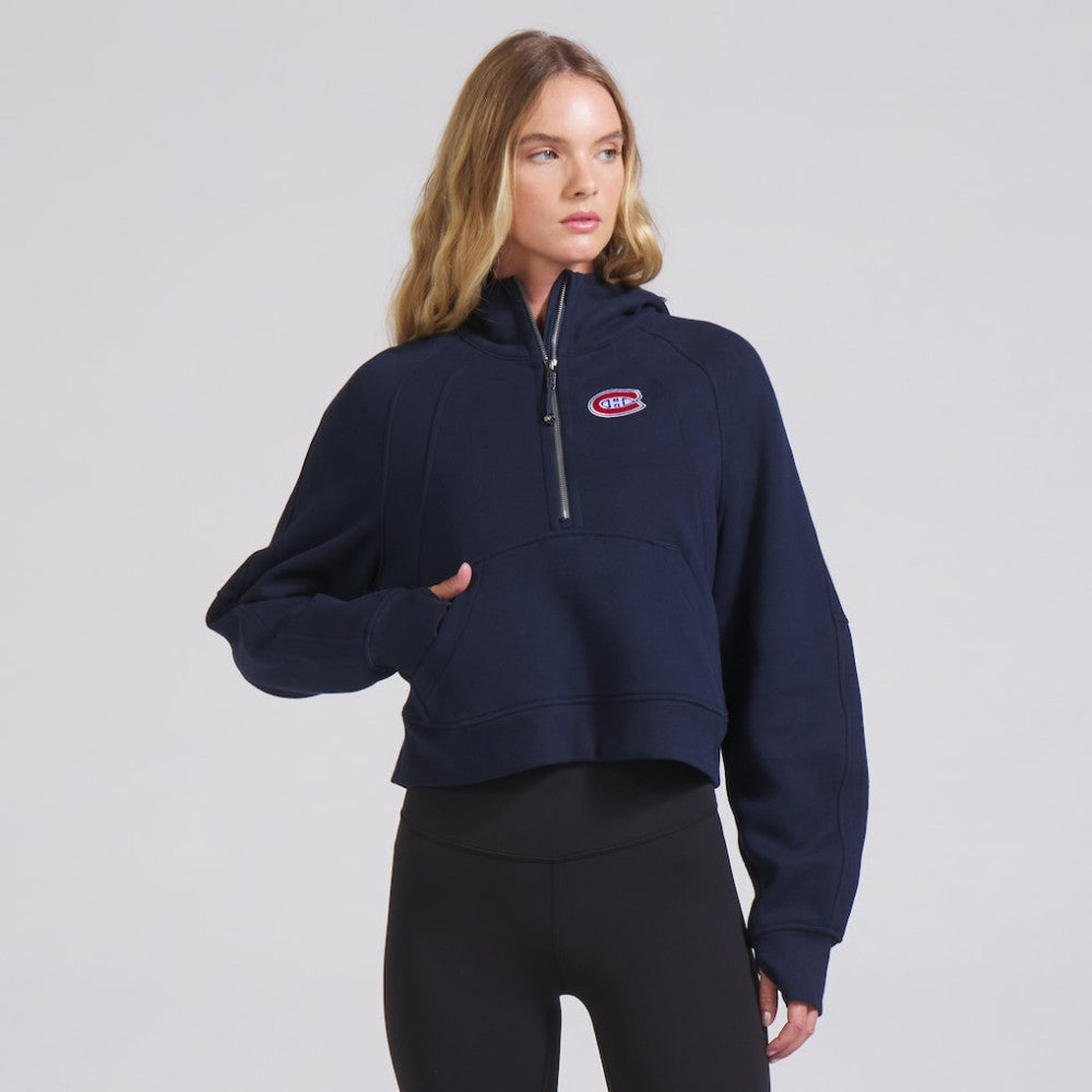 Montreal Canadiens lululemon Women's Scuba Oversized Half-Zip Hoodie - True Navy Hoodies