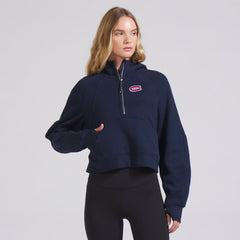 Montreal Canadiens lululemon Women's Scuba Oversized Half-Zip Hoodie - True Navy Hoodies