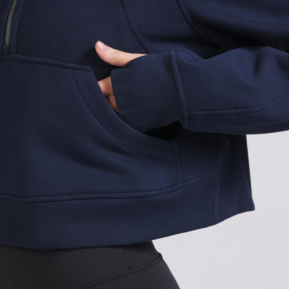 Montreal Canadiens lululemon Women's Scuba Oversized Half-Zip Hoodie - True Navy Hoodies