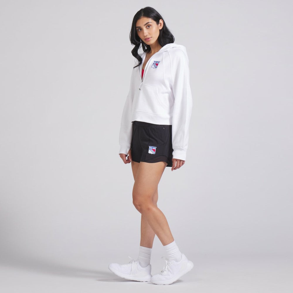 New York Rangers lululemon Women's Scuba Oversized Half-Zip Hoodie - White Hoodies