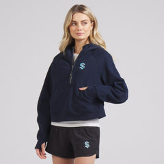 Seattle Kraken lululemon Women's Scuba Oversized Half-Zip Hoodie - True Navy Hoodies