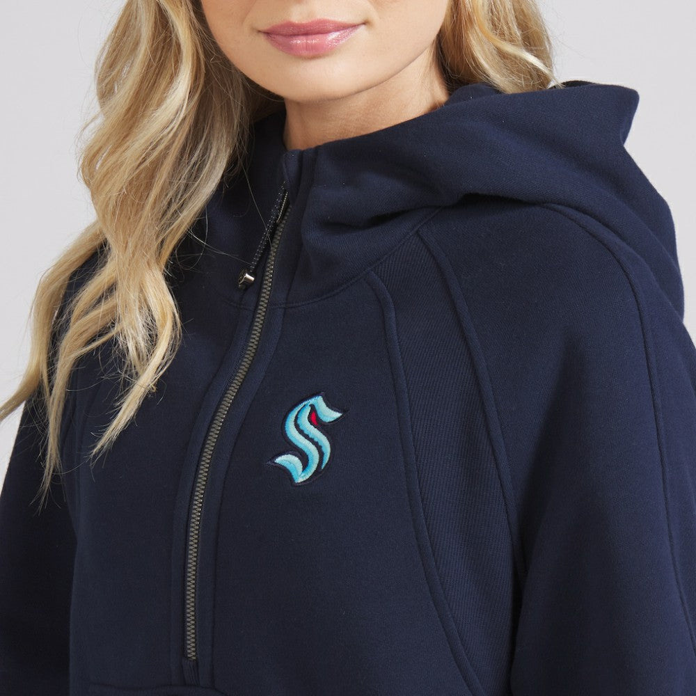 Seattle Kraken lululemon Women's Scuba Oversized Half-Zip Hoodie - True Navy Hoodies