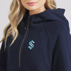 Seattle Kraken lululemon Women's Scuba Oversized Half-Zip Hoodie - True Navy Hoodies